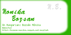 monika bozsan business card