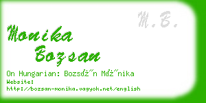 monika bozsan business card